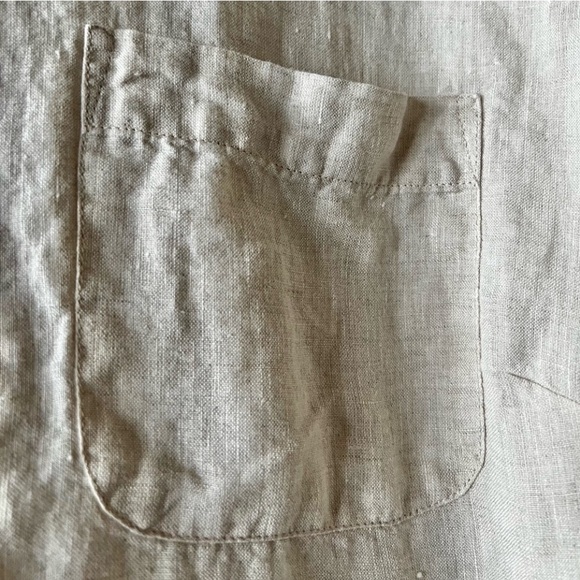 Coldwater Creek Linen Blouse Top 1x Tan - Picture 4 of 11